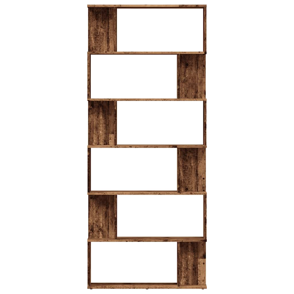 vidaXL Book Cabinet Old Wood 80x24x192 cm Engineered Wood