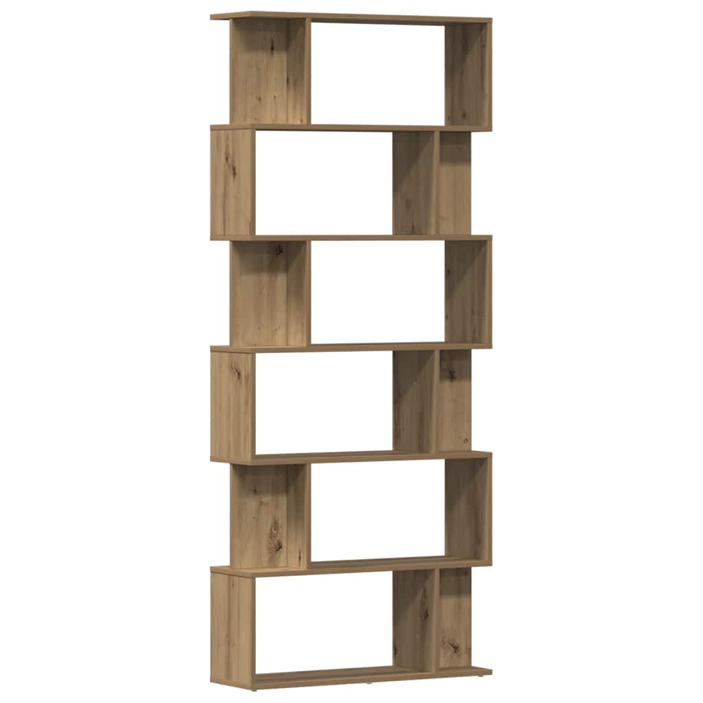 vidaXL Book Cabinet Artisan Oak 80x24x192 cm Engineered Wood