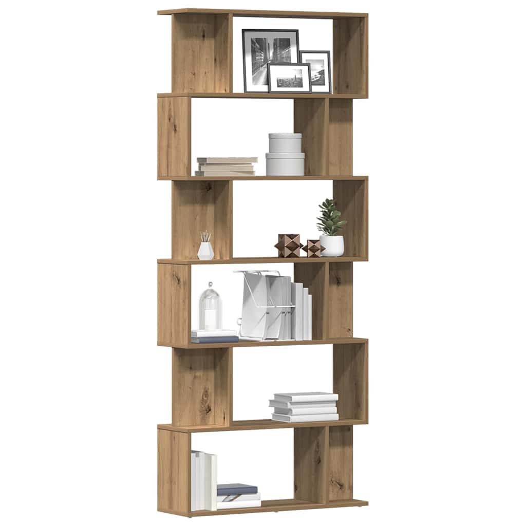 vidaXL Book Cabinet Artisan Oak 80x24x192 cm Engineered Wood