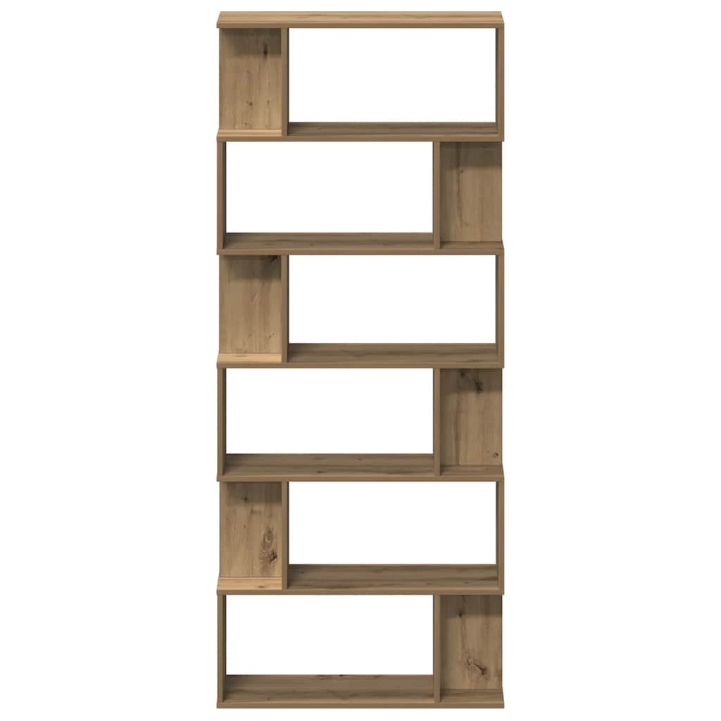 vidaXL Book Cabinet Artisan Oak 80x24x192 cm Engineered Wood