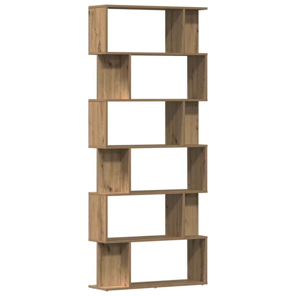 vidaXL Book Cabinet Artisan Oak 80x24x192 cm Engineered Wood