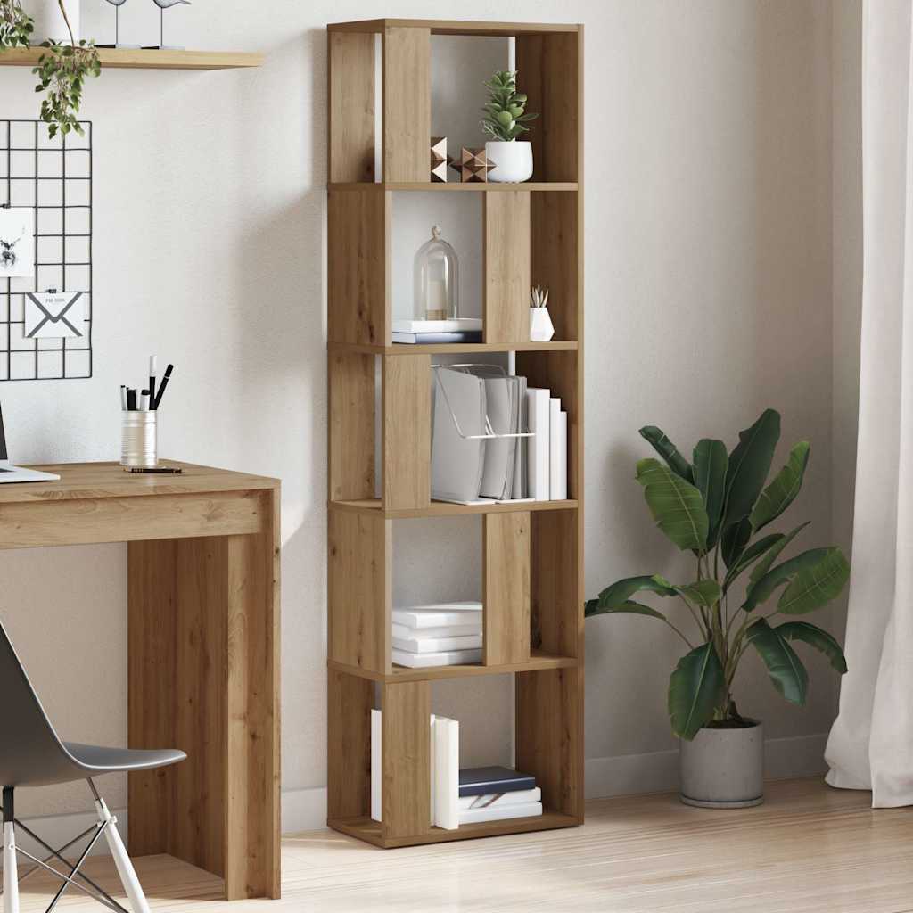 vidaXL Book Cabinet Artisan Oak 45x24x159 cm Engineered Wood