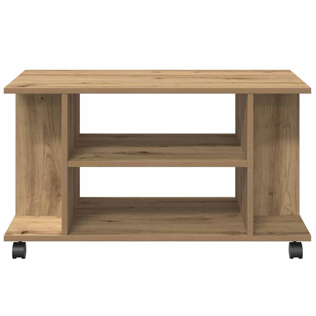 vidaXL TV Cabinet with Castors Artisan Oak 80x40x45 cm Engineered Wood