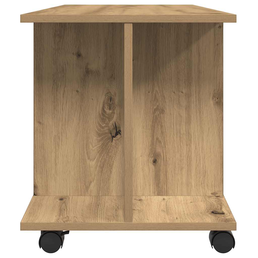 vidaXL TV Cabinet with Castors Artisan Oak 80x40x45 cm Engineered Wood