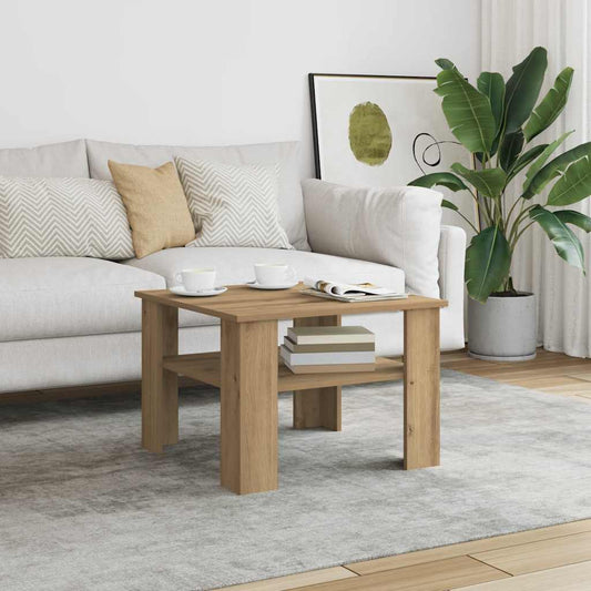 vidaXL Coffee Table | Artisan Oak | Engineered Wood | 60 x 60 x 42 cm