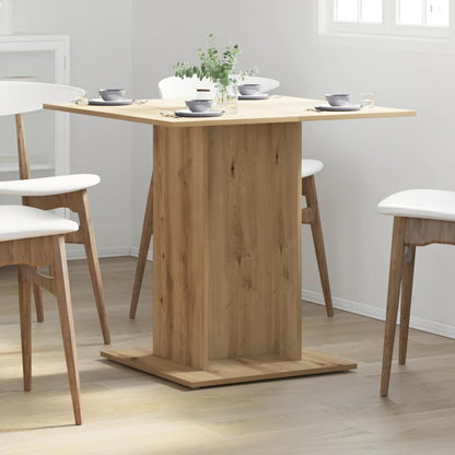 vidaXL Dining Table Artisan Oak 80x80x75 cm Engineered Wood
