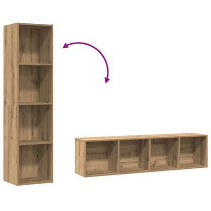 vidaXL Book Cabinet/TV Cabinet Artisan Oak 36x30x143cm Engineered Wood