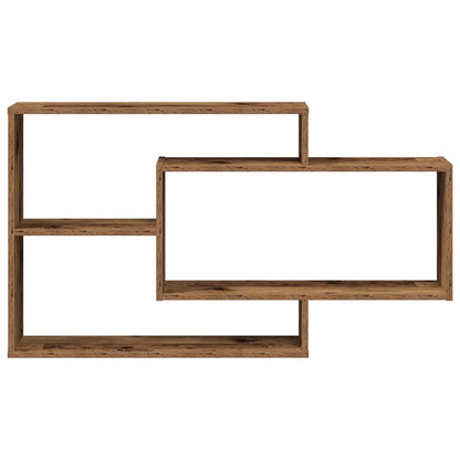 vidaXL Wall Shelf Old Wood 104x20x58.5 cm Engineered Wood