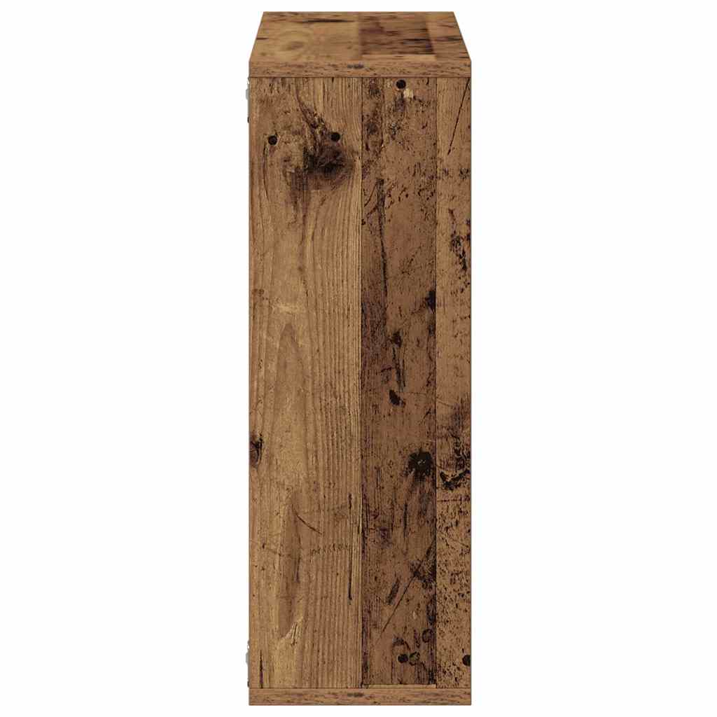 vidaXL Wall Shelf Old Wood 104x20x58.5 cm Engineered Wood