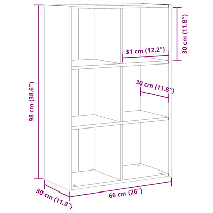vidaXL Book Cabinet/Sideboard Artisan Oak 66x30x98 cm Engineered Wood