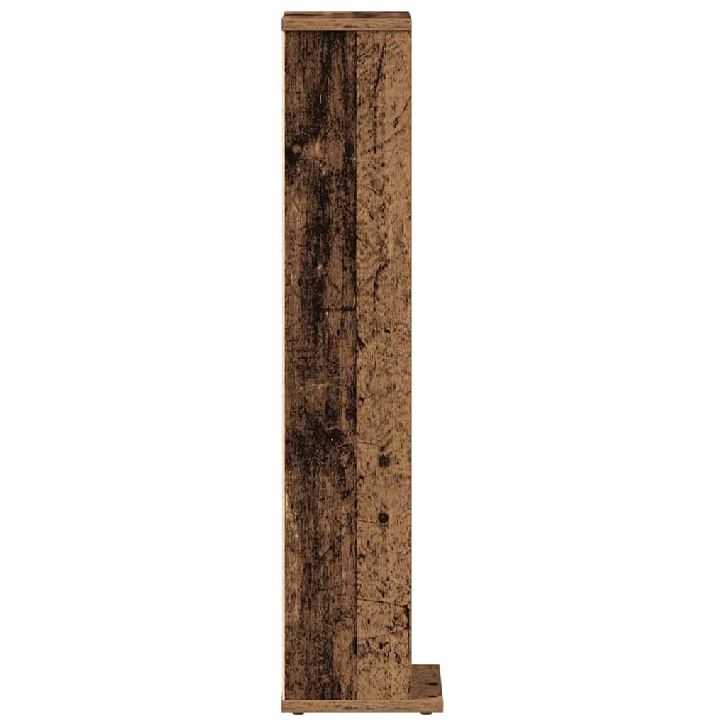 vidaXL CD Cabinet Old Wood 21x20x88 cm Engineered Wood