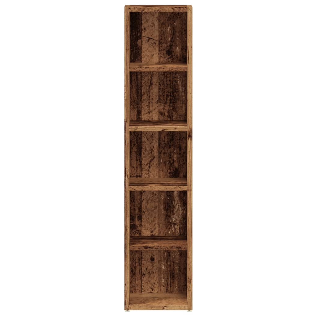vidaXL CD Cabinets 2 pcs Old Wood 21x16x93.5 cm Engineered Wood