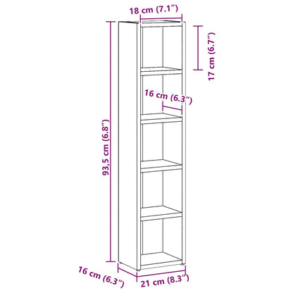 vidaXL CD Cabinets 2 pcs Artisan Oak 21x16x93.5 cm Engineered Wood