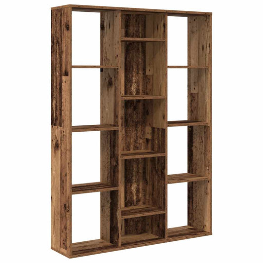 vidaXL Room Divider/Book Cabinet Old Wood 100x24x140 cm Engineered Wood