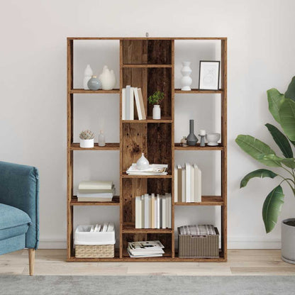 vidaXL Room Divider/Book Cabinet Old Wood 100x24x140cm Engineered Wood