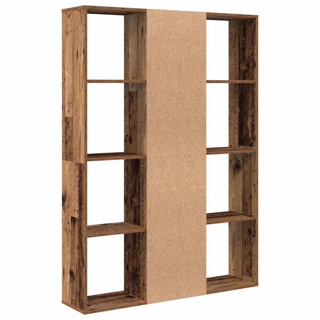 vidaXL Room Divider/Book Cabinet Old Wood 100x24x140cm Engineered Wood