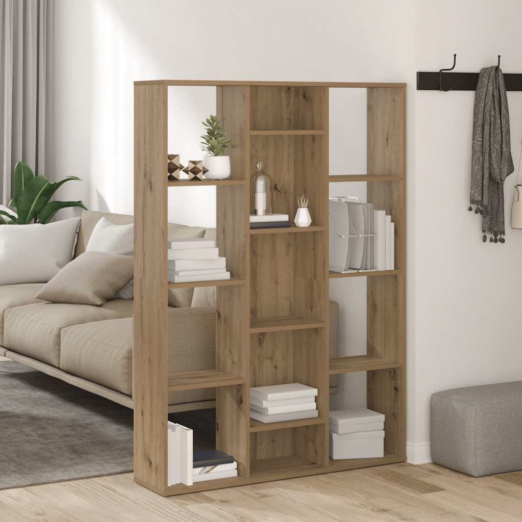 vidaXL Room Divider/Book Cabinet Artisan Oak 100x24x140 cm Engineered Wood