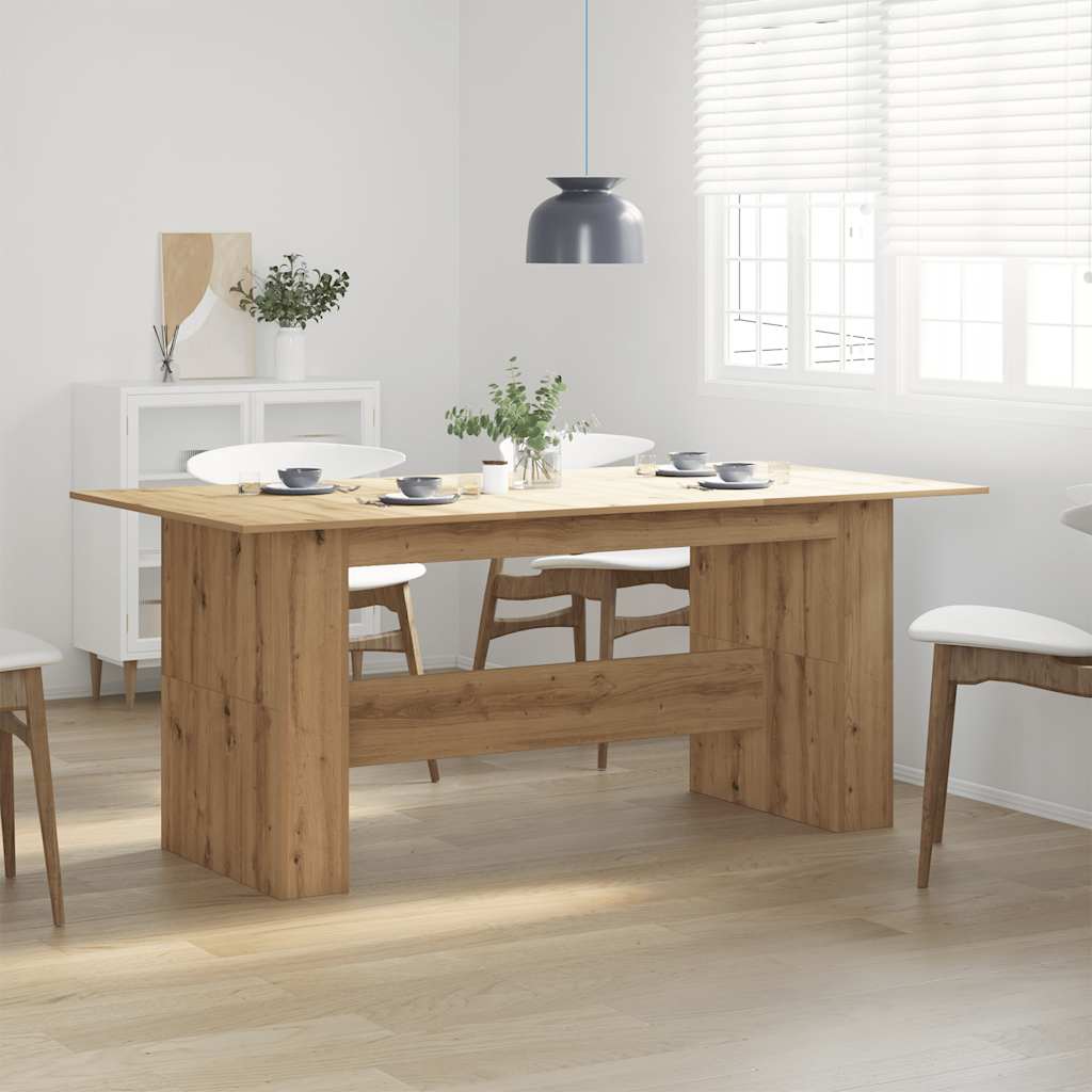 vidaXL Dining Table Artisan Oak 180x90x76 cm Engineered Wood