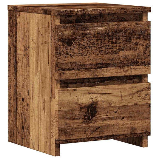 vidaXL Bedside Cabinet Old Wood 30x30x40 cm Engineered Wood