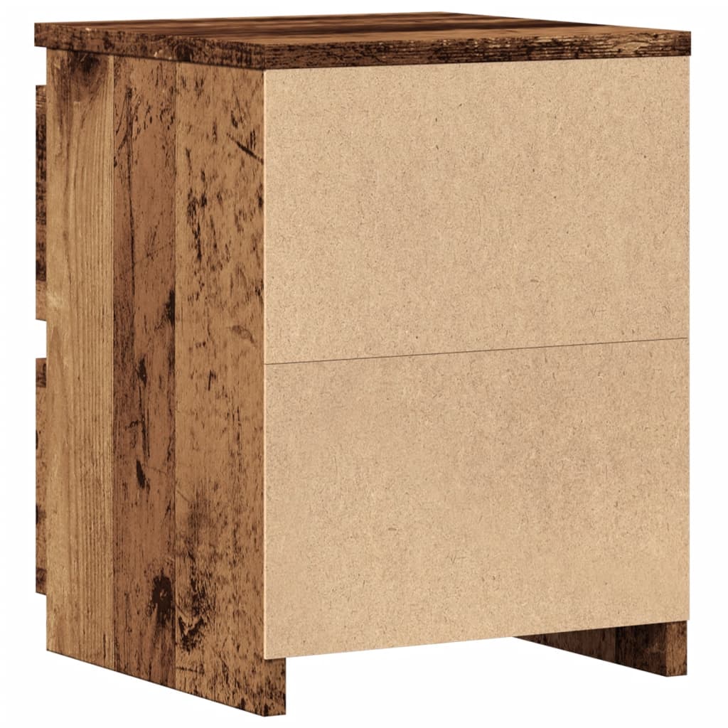 vidaXL Bedside Cabinets 2 pcs Old Wood 30x30x40 cm Engineered Wood