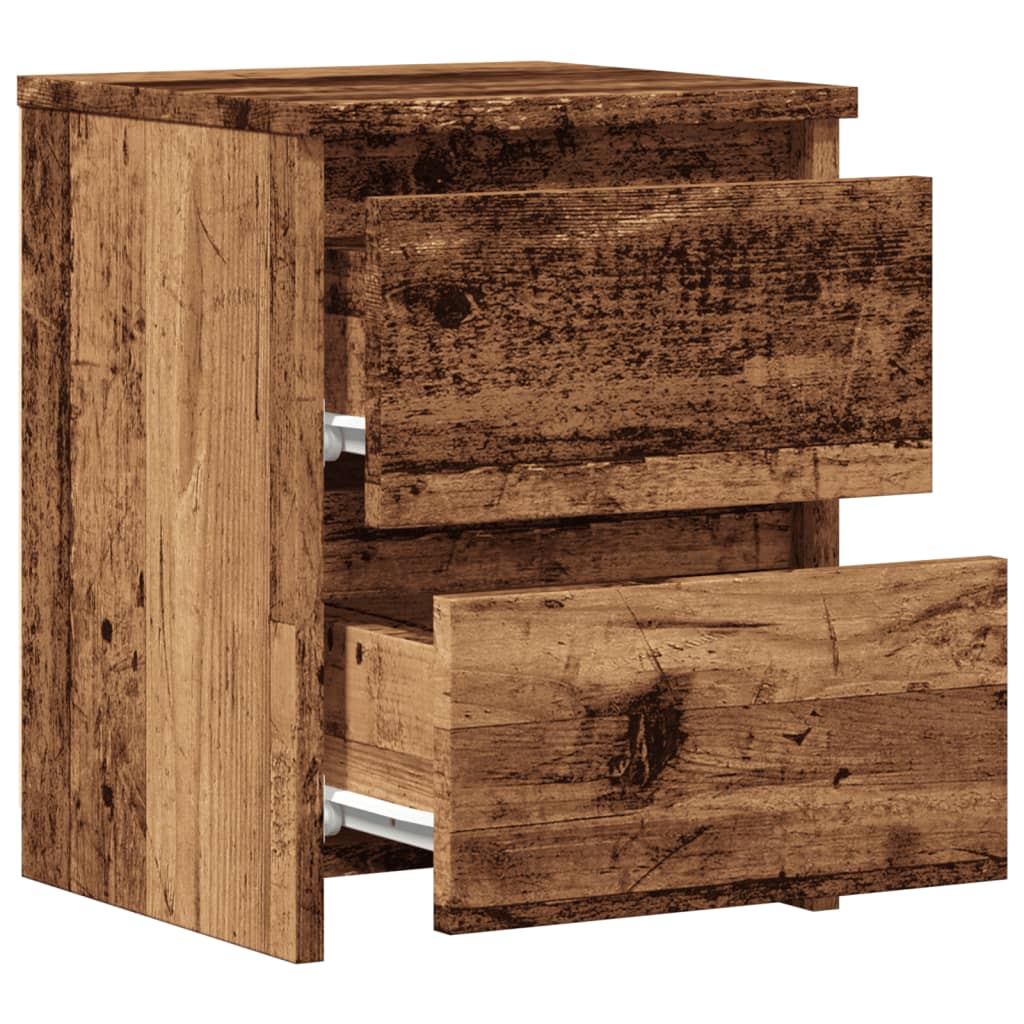vidaXL Bedside Cabinets 2 pcs Old Wood 30x30x40 cm Engineered Wood