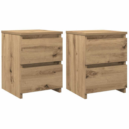 vidaXL Bedside Cabinets 2 pcs Artisan Oak 30x30x40 cm Engineered Wood