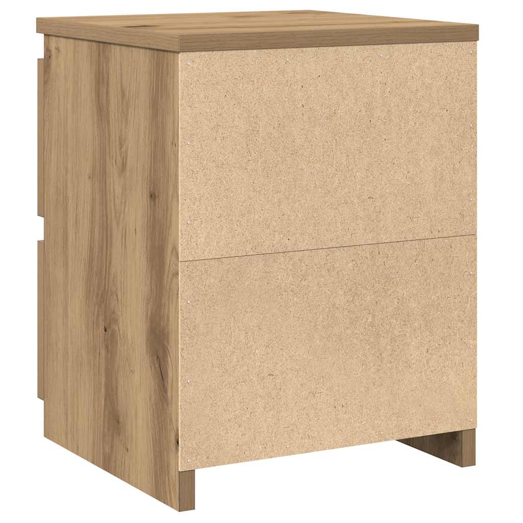 vidaXL Bedside Cabinets 2 pcs Artisan Oak 30x30x40 cm Engineered Wood