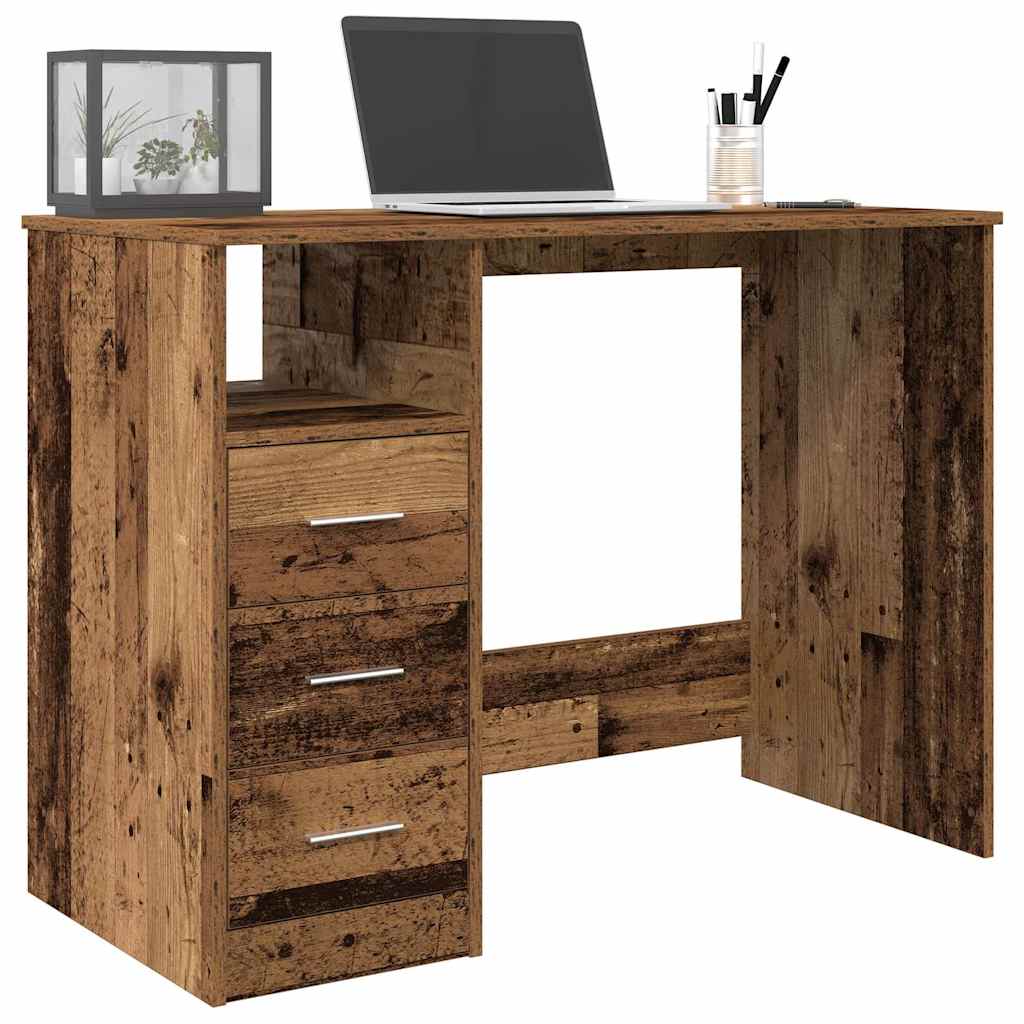vidaXL Desk Old Wood 102x50x76 cm Engineered Wood