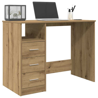 vidaXL Desk Artisan Oak 102x50x76 cm Engineered Wood