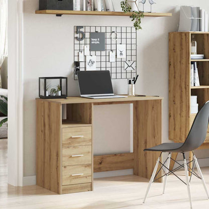 vidaXL Desk Artisan Oak 102x50x76 cm Engineered Wood