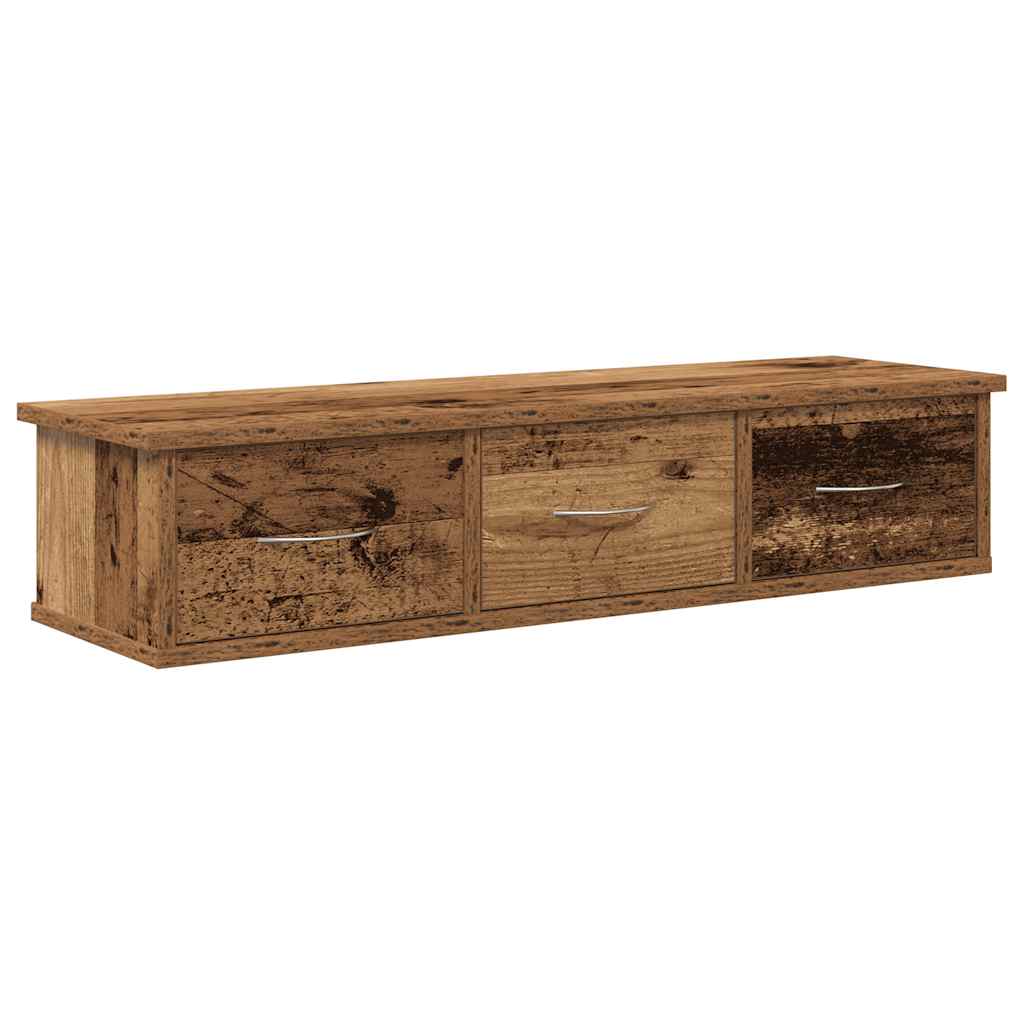 vidaXL Wall Cabinet Old Wood 88x26x18.5 cm Engineered Wood