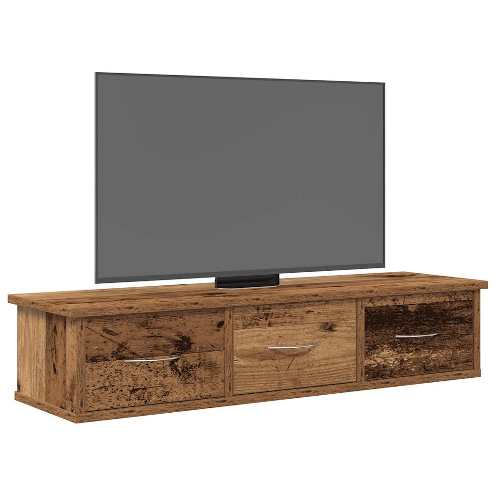 vidaXL Wall Cabinet Old Wood 88x26x18.5 cm Engineered Wood