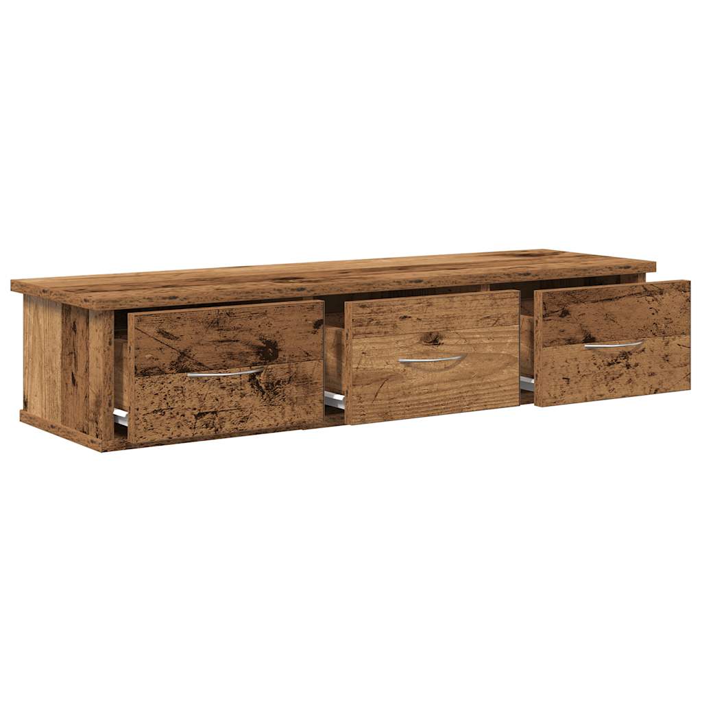vidaXL Wall Cabinet Old Wood 88x26x18.5 cm Engineered Wood