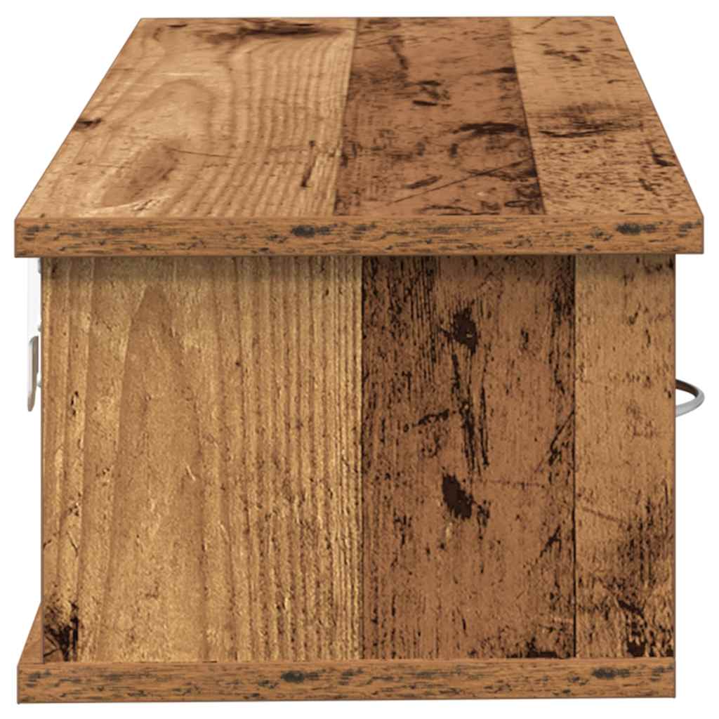 vidaXL Wall Cabinet Old Wood 88x26x18.5 cm Engineered Wood