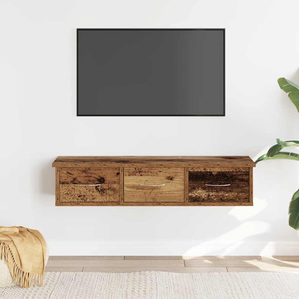 vidaXL Wall Cabinet Old Wood 88x26x18.5 cm Engineered Wood