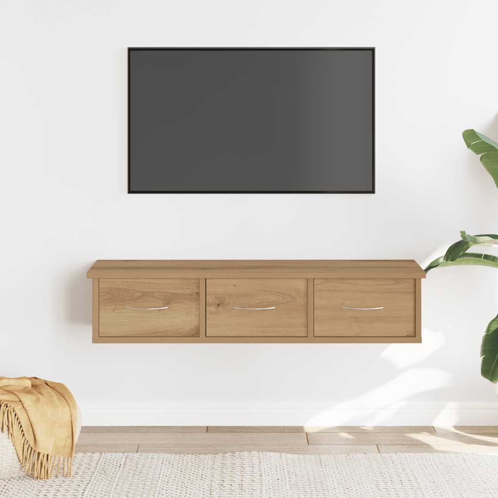 vidaXL Wall Cabinet Artisian Oak 88x26x18,5 cm Engineered Wood