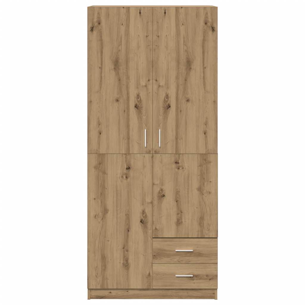 vidaXL Wardrobe Artisan Oak 80x52x180 cm Engineered Wood