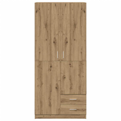vidaXL Wardrobe Artisan Oak 80x52x180 cm Engineered Wood