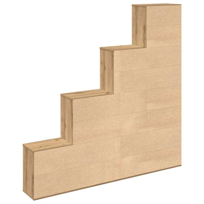 vidaXL Book Cabinet Artisan Oak 157x24x160 cm Engineered Wood