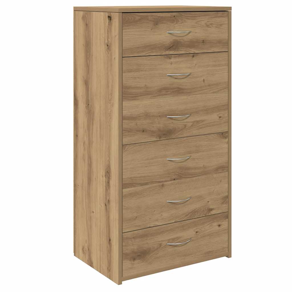 vidaXL Sideboard with 6 Drawers Artisan Oak 50x34x96 cm Engineered Wood