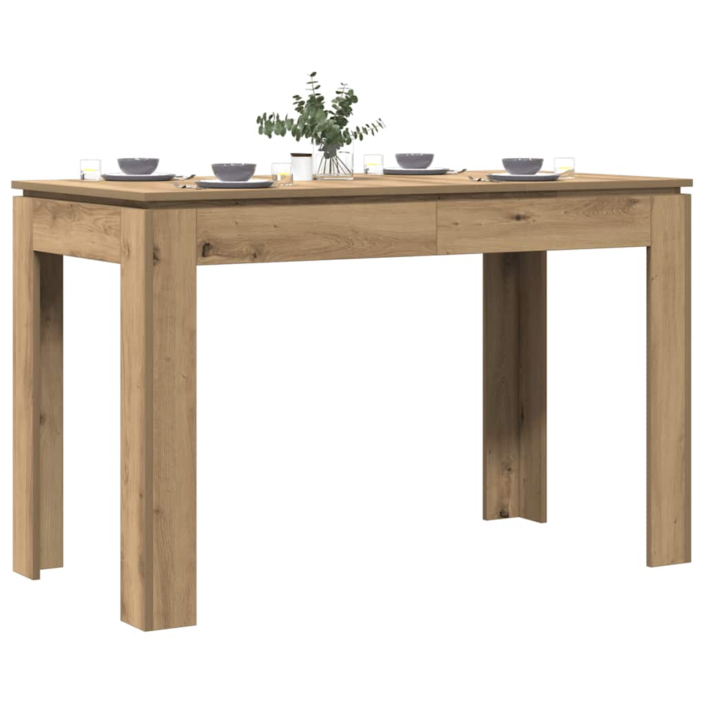 vidaXL Dining Table Artisan Oak 120x60x76 cm Engineered Wood