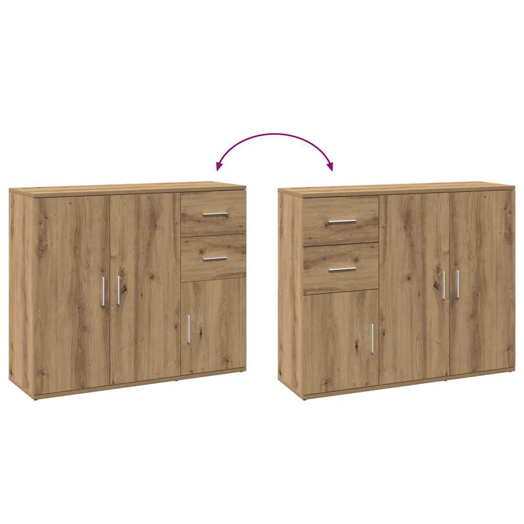 vidaXL Sideboard Artisan Oak 91x29.5x75 cm Engineered Wood