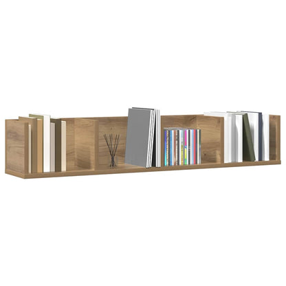 vidaXL CD Wall Shelf Artisan Oak 100x18x18 cm Engineered Wood