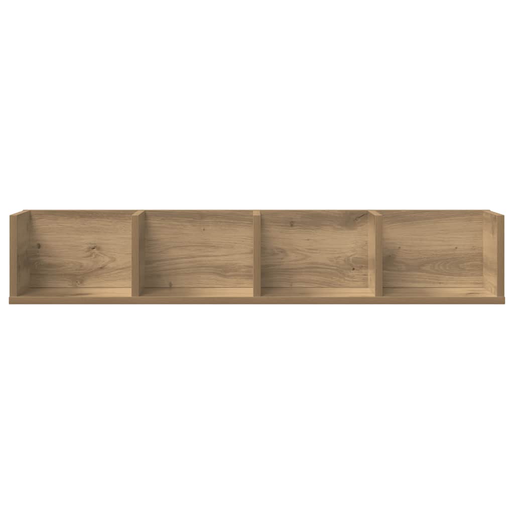 vidaXL CD Wall Shelf Artisan Oak 100x18x18 cm Engineered Wood