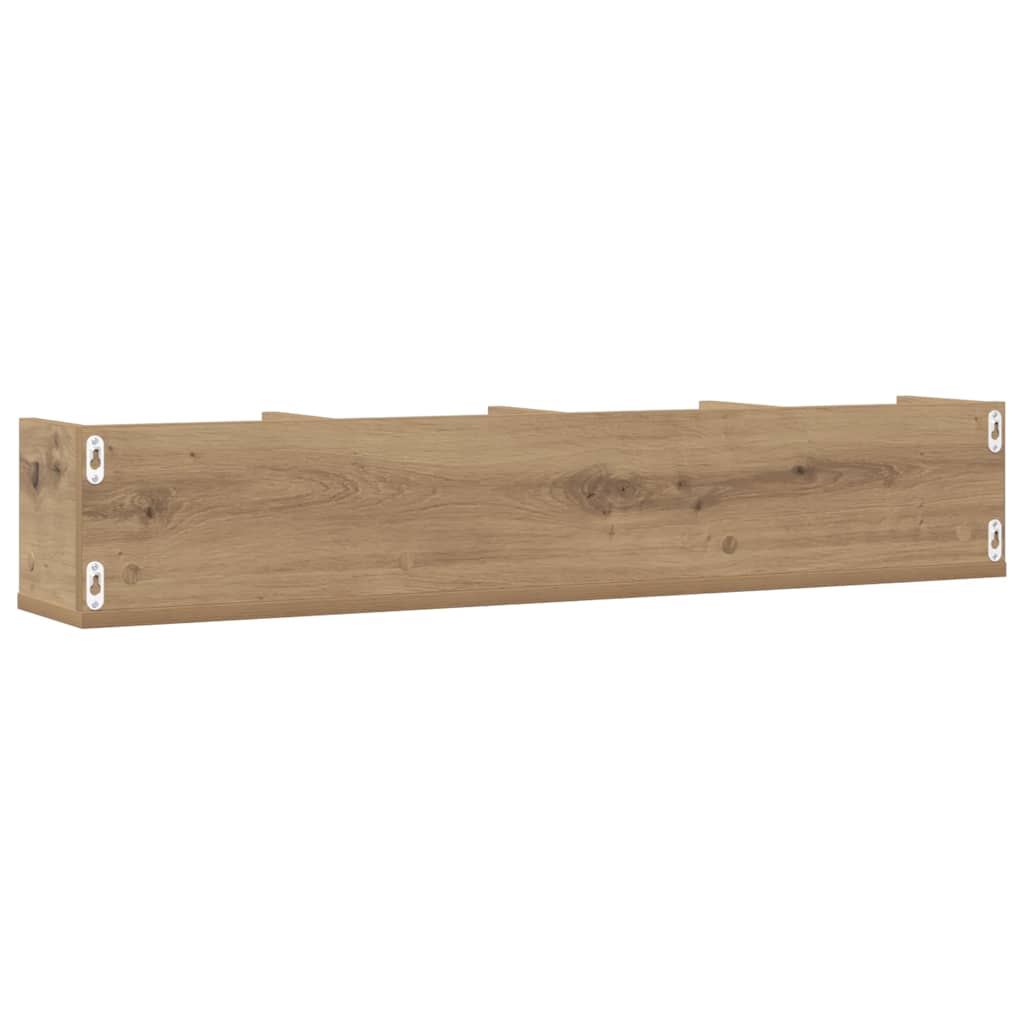 vidaXL CD Wall Shelf Artisan Oak 100x18x18 cm Engineered Wood