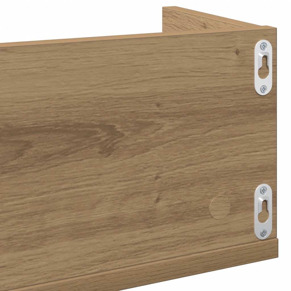 vidaXL CD Wall Shelf Artisan Oak 100x18x18 cm Engineered Wood
