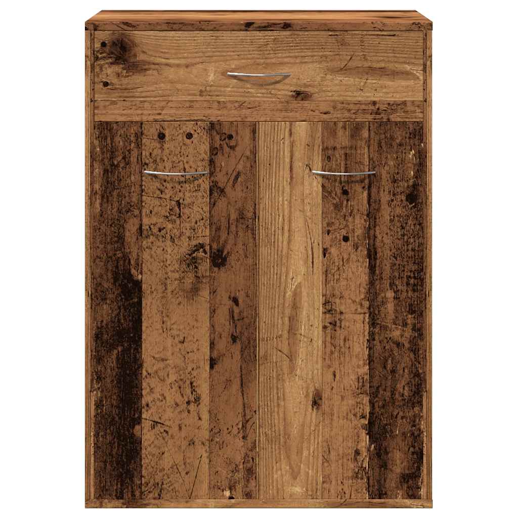 vidaXL Shoe Cabinet Old Wood 60x35x84 cm Engineered Wood