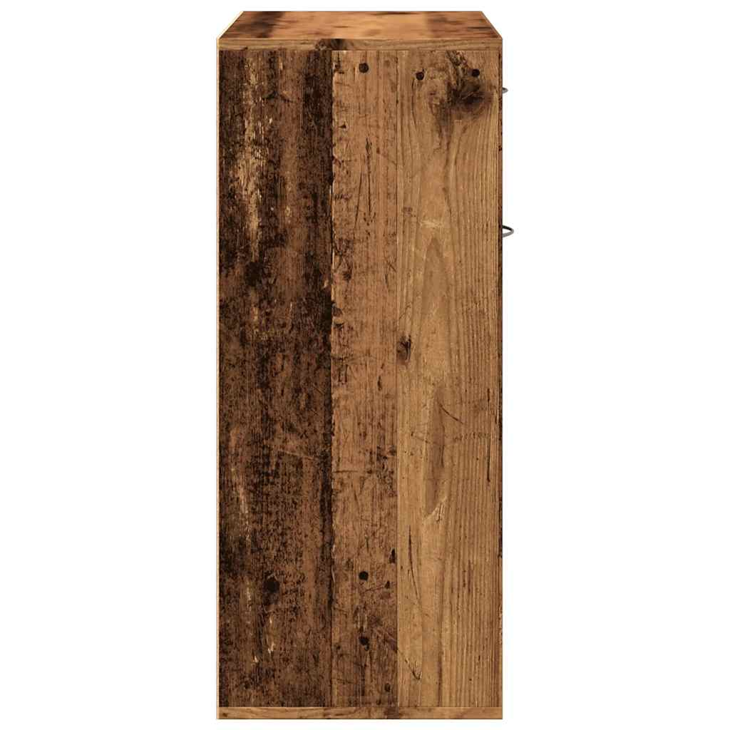 vidaXL Shoe Cabinet Old Wood 60x35x84 cm Engineered Wood