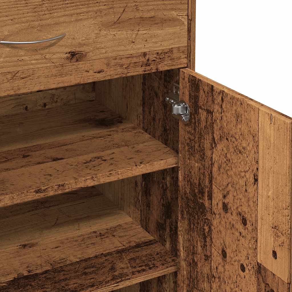 vidaXL Shoe Cabinet Old Wood 60x35x84 cm Engineered Wood