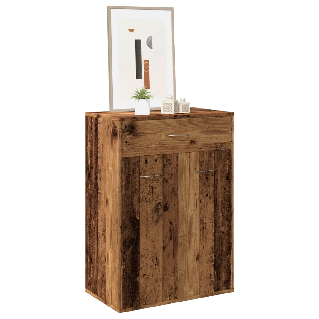 vidaXL Shoe Cabinet Old Wood 60x35x84 cm Engineered Wood